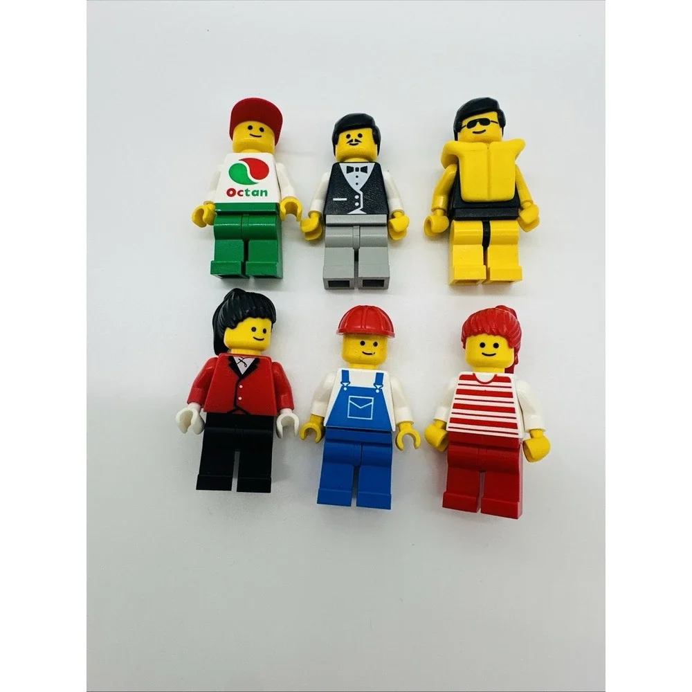 Vintage LEGO 6314 Town City People Minifigure Lot Bike Octan 1992